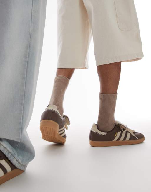 adidas Originals Samba LT trainers with crochet detailing in brown - exclusive to ASOS