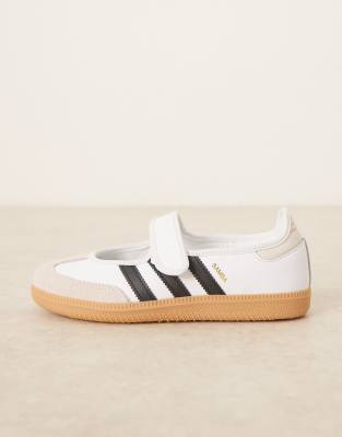 Adidas Originals Samba Mary Jane Ballet Flats In White
