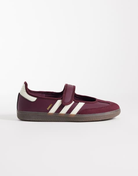 adidas Originals Samba Mary Jane in maroon and cream - view 1