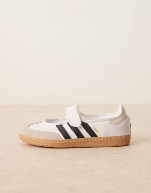 adidas Originals - Samba - Hvide og sorte Mary Jane-sneakers