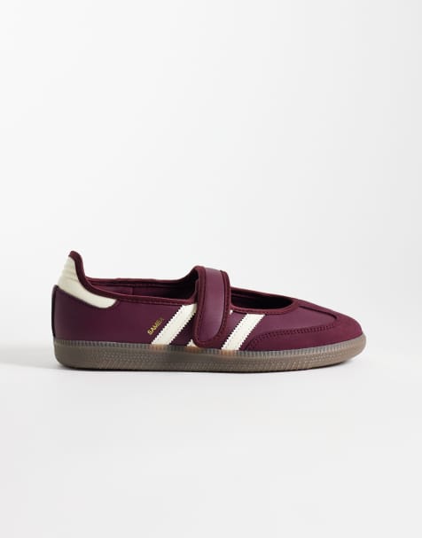 adidas Originals Samba Mary Jane pumps in burgundy and cream - view 1