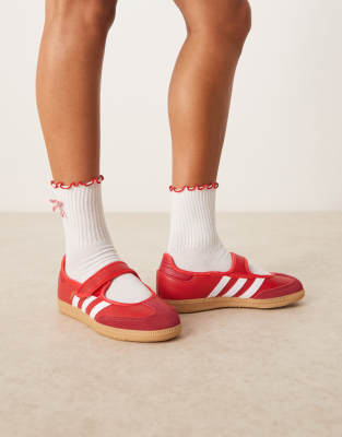 adidas Originals - Samba - Mary-Jane-Sneaker in Rot