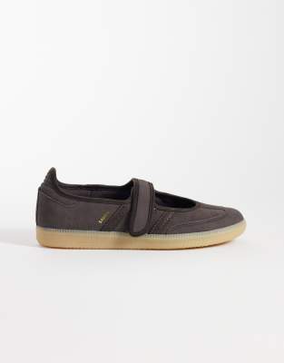 кроссовки adidas Originals Samba mary janes кофейно-коричневого цвета