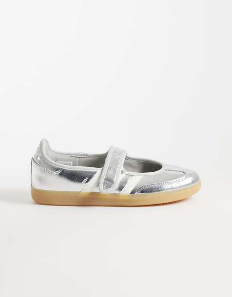 adidas Originals Samba mary janes in metallic silver - view 1