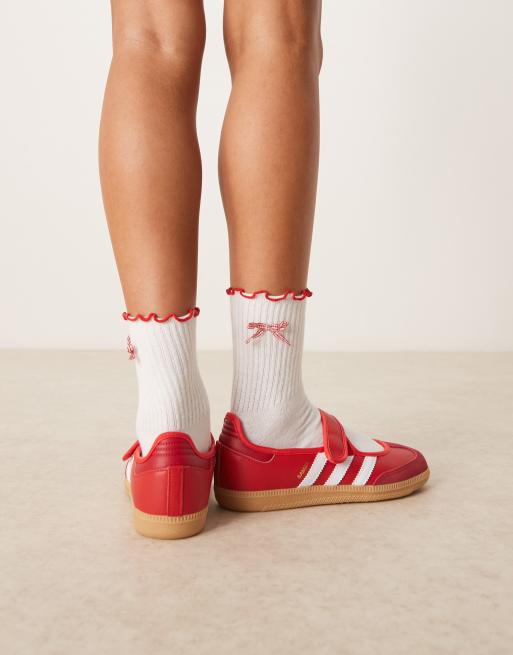 adidas gazelle silver green womens ADIDAS SAMBA OG (RED) main image 0