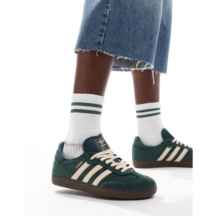 adidas gazelle silver green womens Women's Samba OG 'Mineral Green' Sneakers