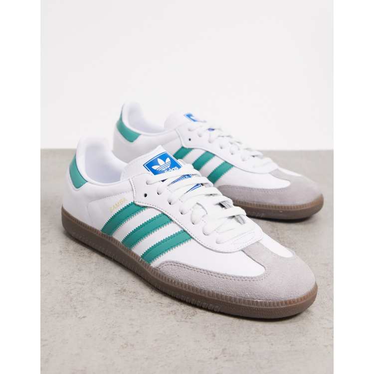 adidas Originals Samba OG Baskets avec semelle en caoutchouc Blanc et vert