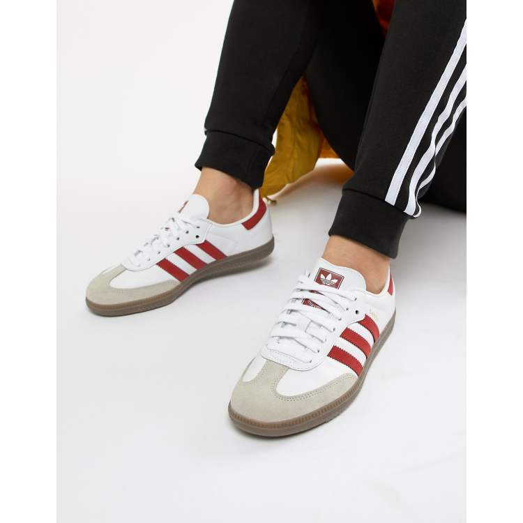 Adidas samba blanche outlet et rouge