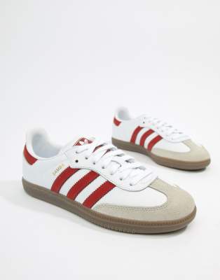 adidas samba blanche et rouge