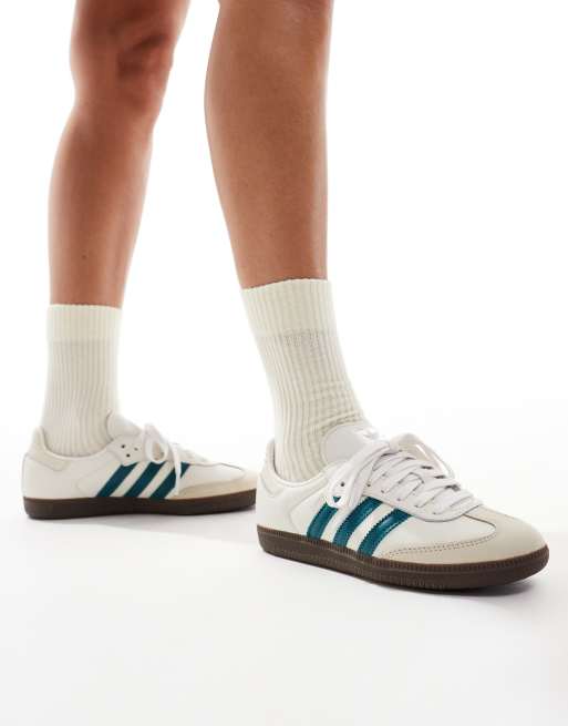 adidas Originals - Samba OG - Baskets - Blanc et sarcelle, 3 de 5