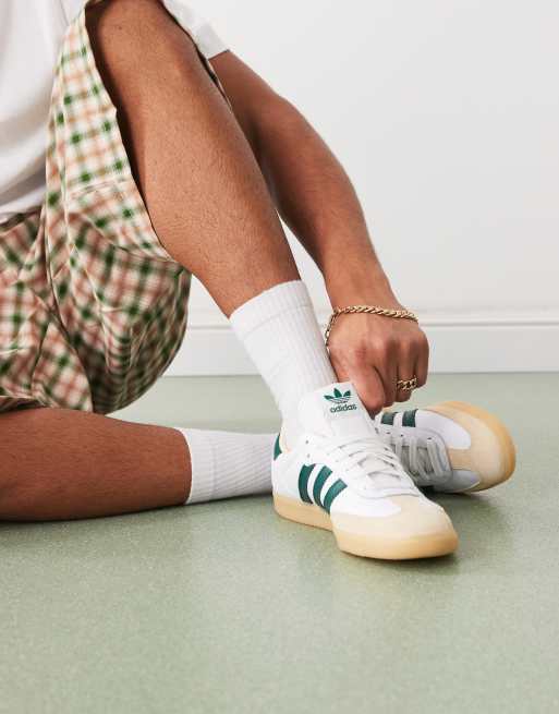 adidas Originals - Samba OG - Baskets - Blanc nuage/vert universitaire