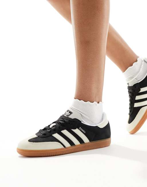 adidas Originals Samba OG Baskets en daim Noir et beige