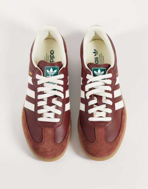 adidas Originals Samba OG baskets marron et blanc, 2 de 5