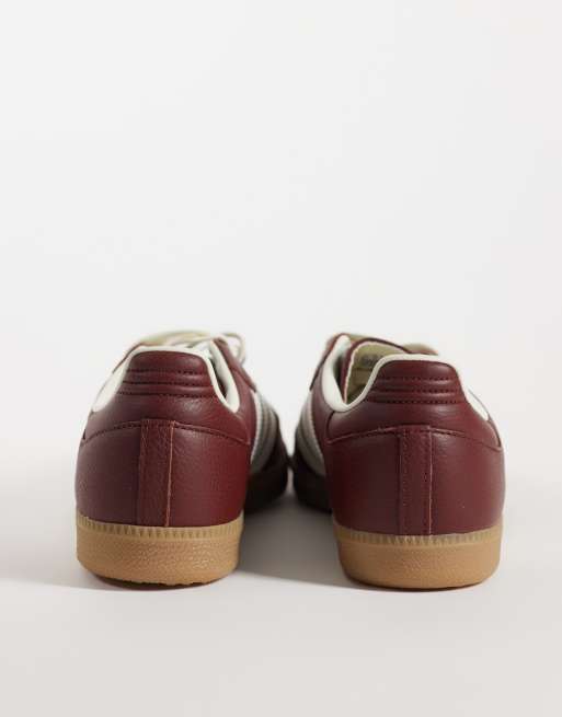adidas Originals Samba OG baskets marron et blanc, 3 de 5