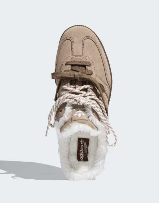 adidas Originals Samba OG baskets mules marron clair et blanc, 2 de 7