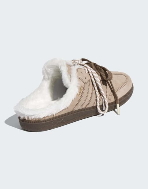 adidas Originals Samba OG baskets mules marron clair et blanc, 7 de 7