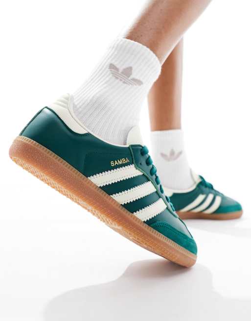 adidas gazelle silver green womens Original Adidas Samba OG Collegiate Green  Newcop