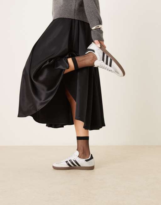 adidas Originals – Samba OG – Biało-czarne buty sportowe ze strasami 