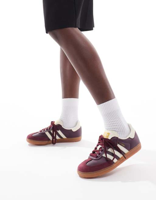 adidas Originals – Samba OG – Buty sportowe w kolorze bordowym i złamanej bieli