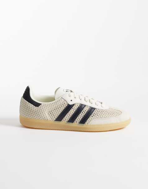 adidas Originals Samba OG crochet sneakers in cream and black - view 1