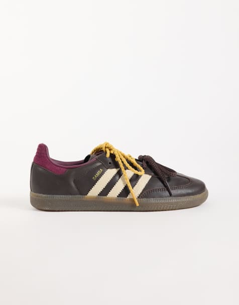 adidas Originals Samba OG double lace sneakers in brown - view 1