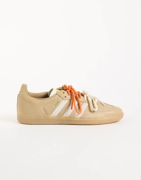 adidas Originals Samba OG double lace up sneakers in beige - view 1