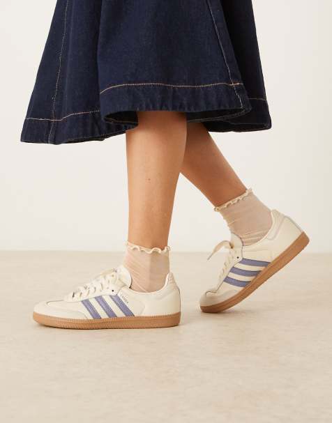adidas Originals – Samba OG – Gräddvita och ljuslila sneakers - view 1