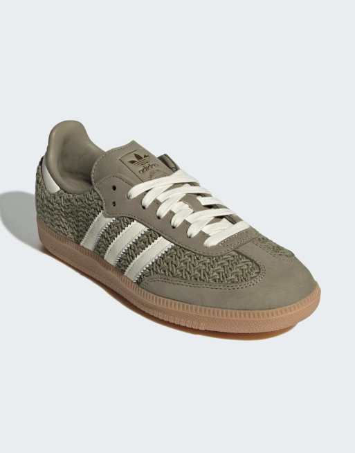 adidas Originals - Samba OG - Grønne/cremehvide sneakers med gummisål