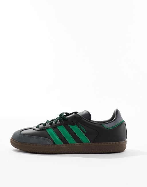 ☆大人気☆adidas Originals Samba Black/Green adidas Originals Samba OG in black and green | ASOS