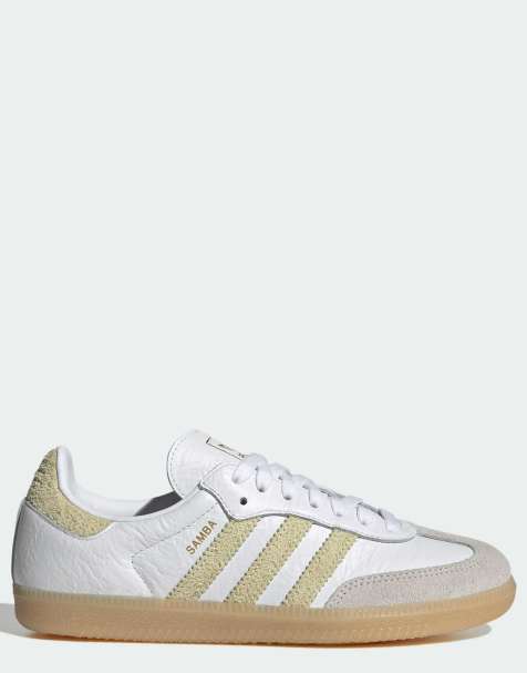 adidas Originals Samba og shoes in cloud white / dual yellow - view 1