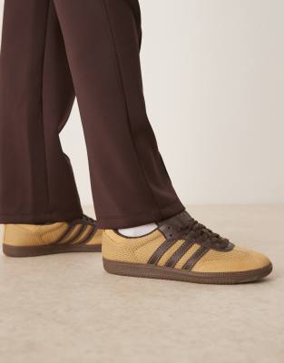 Size 13.5 adidas Originals adidas Originals Samba og shoes in golden beige / dark brown / gu shoes