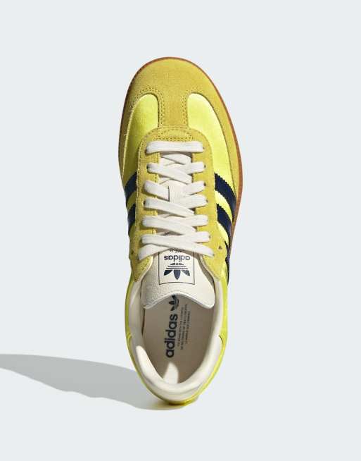 adidas Originals Samba og shoes in shock yellow and navy | ASOS