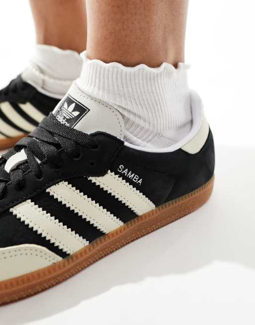 adidas Originals Samba OG Sneaker aus Wildleder in Schwarz und Beige