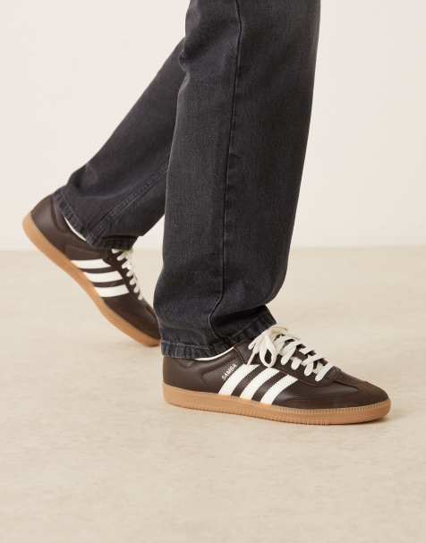 adidas Originals – Samba OG – Sneaker in Dunkelbraun und Weiß - view 1