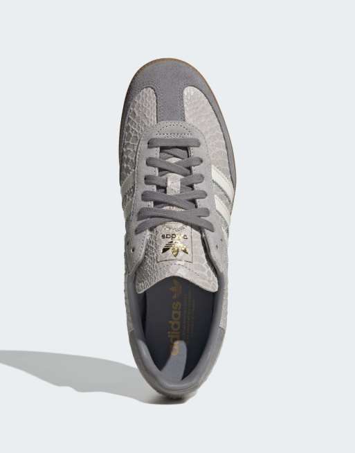 adidas Originals Samba OG Sneaker in Grau und Wollweiß mit Gummisohle, 2 von 4