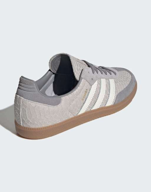 adidas Originals Samba OG Sneaker in Grau und Wollweiß mit Gummisohle, 4 von 4