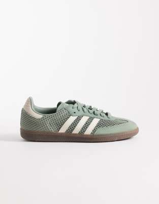 Originals - Samba OG - Sneaker in Häkeloptik in Hellgrün und Weiß Grün 36 2/3