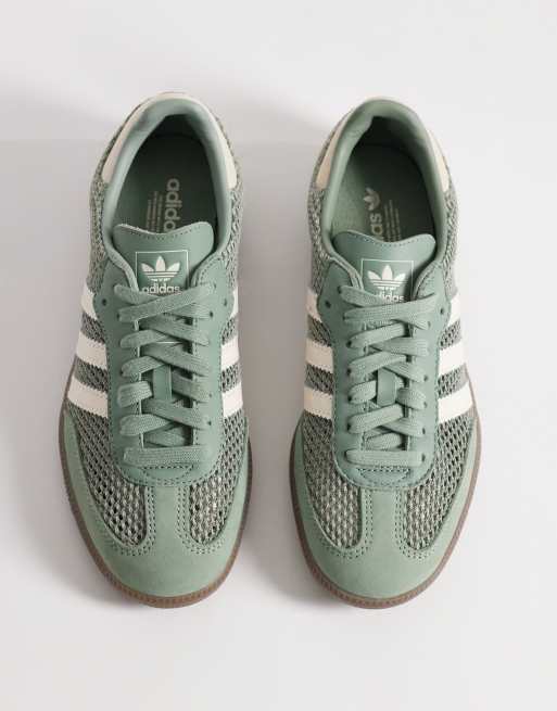 adidas Originals – Samba OG – Sneaker in Häkeloptik in Hellgrün und Weiß , 2 von 5