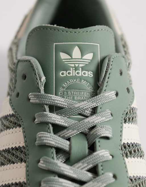 adidas Originals – Samba OG – Sneaker in Häkeloptik in Hellgrün und Weiß , 3 von 5