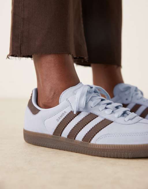 adidas Originals – Samba OG – Sneaker in Hellblau und Braun , 3 von 5