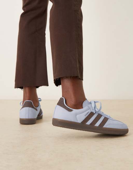 adidas Originals – Samba OG – Sneaker in Hellblau und Braun , 4 von 5