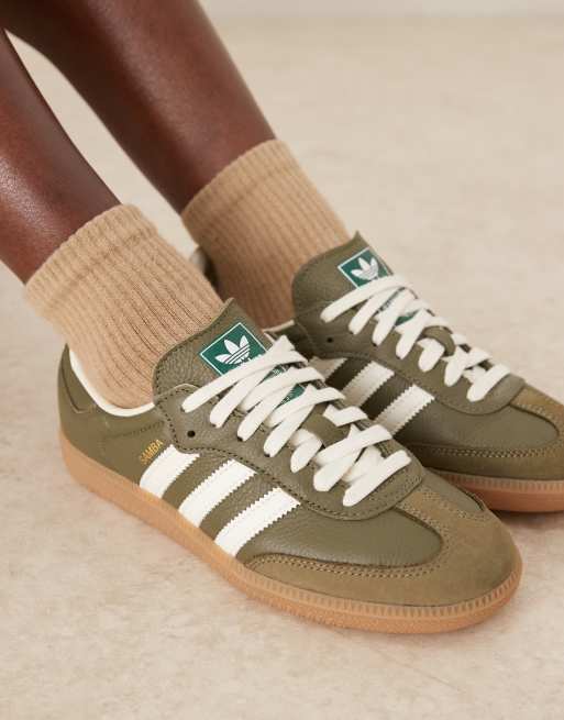 adidas Originals – Samba OG – Sneaker in Olivgrün und Weiß, 4 von 5