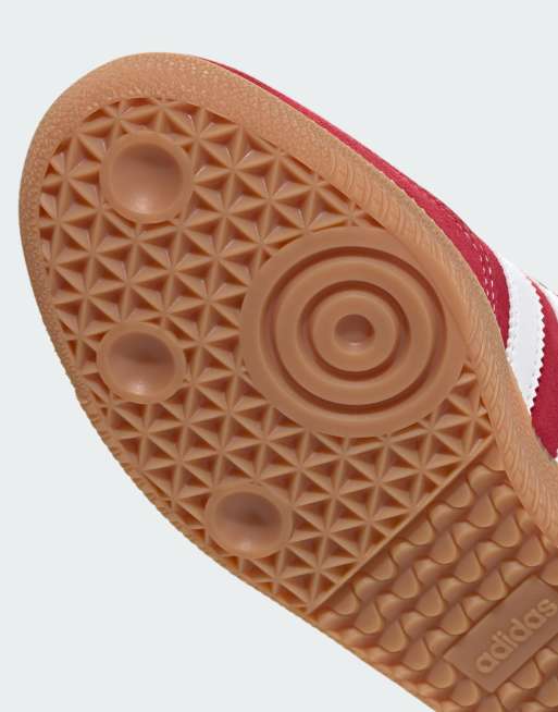 adidas Originals – Samba OG – Sneaker in Rot und Weiß mit Gummisohle, 5 von 5