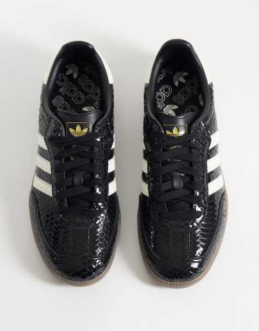 adidas Originals – Samba OG – Sneaker in Schwarz mit Kroko-Muster, 3 von 5
