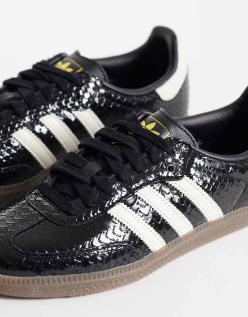 adidas Originals – Samba OG – Sneaker in Schwarz mit Kroko-Muster, 4 von 5