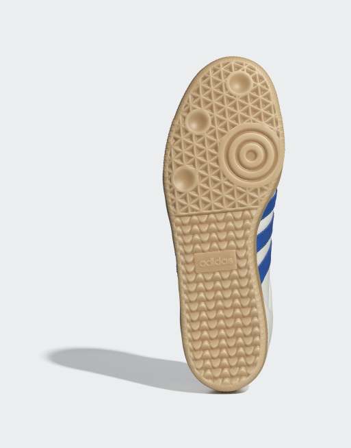 adidas Originals – Samba OG – Sneaker in Weiß und Blau mit Gummisohle, 3 von 5