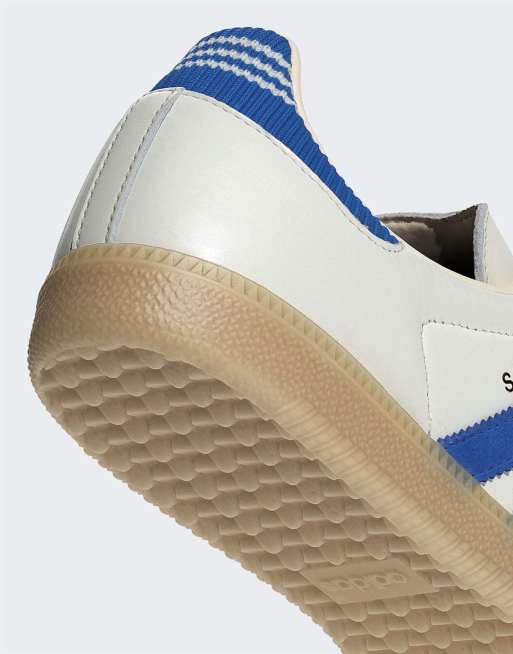 adidas Originals – Samba OG – Sneaker in Weiß und Blau mit Gummisohle, 5 von 5