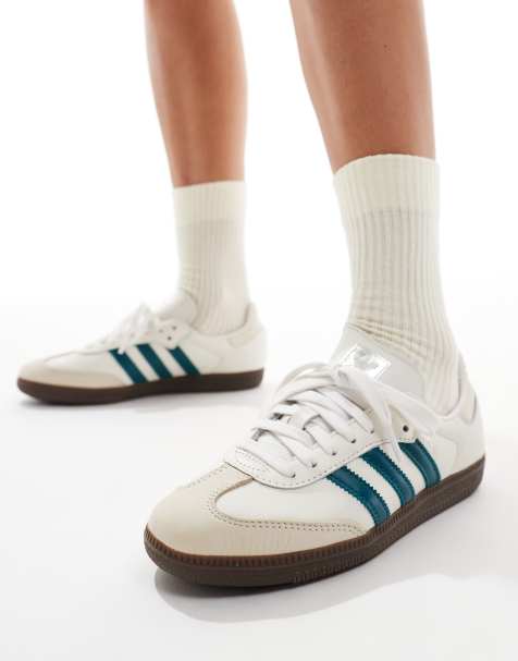 adidas Originals – Samba OG – Sneaker in Weiß und Blaugrün - view 1