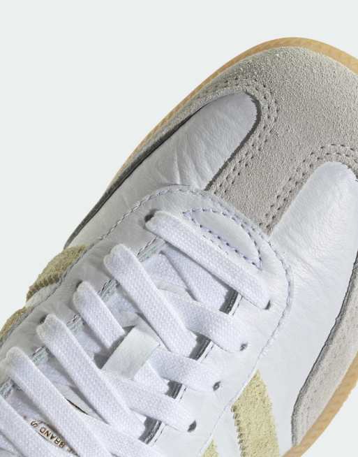 adidas Originals Samba OG Sneaker in Weiß und Hellgelb, 3 von 4