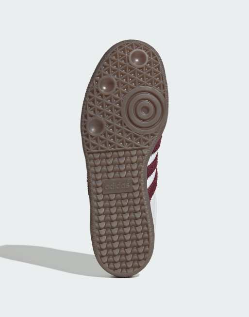 adidas Originals – Samba OG – Sneaker in Weiß und Kastanienbraun, 3 von 5